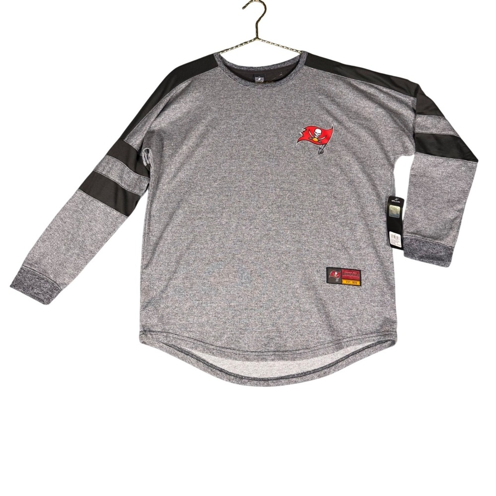 NFL Team Apparel Tampa Bay Buccaneers‎ Women's Gray Long Sleeve Shirt Medium NWT